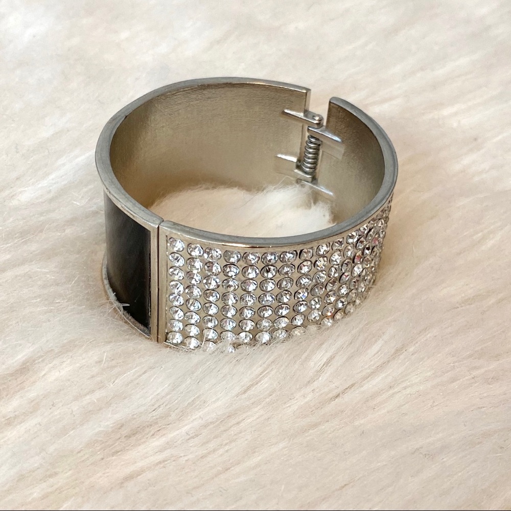 Diamond & Black Cuff Bracelet